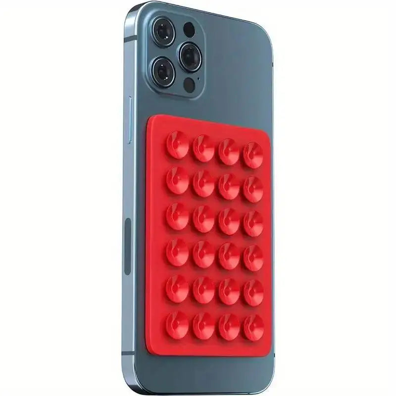Silicone Suction Phone Holder Mat Multi-functional Suction Cup Phone Stand Square Anti-Slip Single-Sided Case Mount Back Sticker